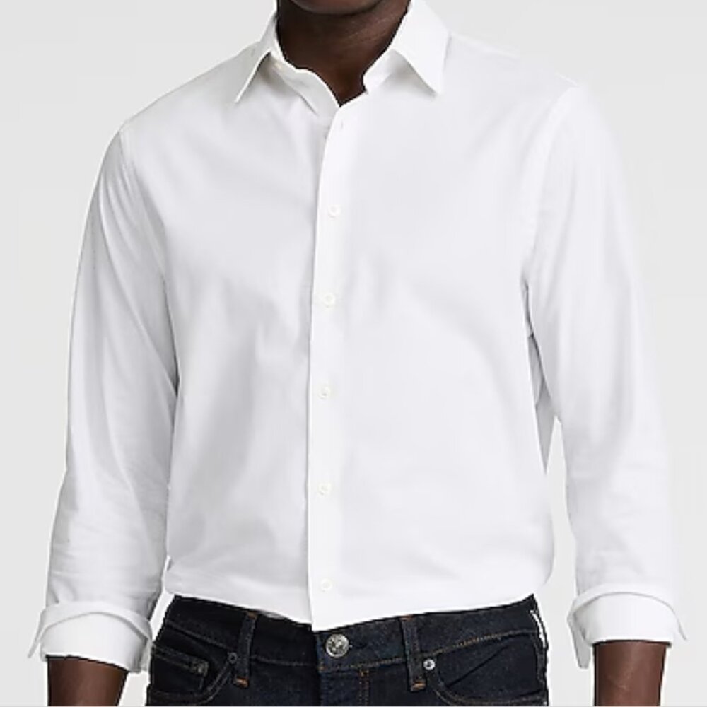 Express Extra Slim White 1MX Dress Shirt for Men Medium
